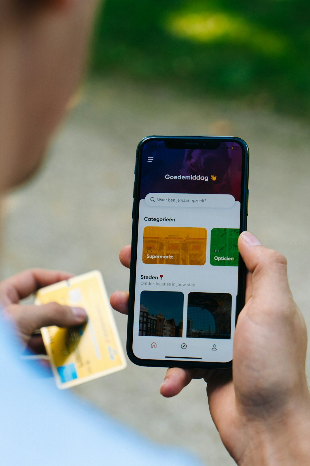 customer using insurance app